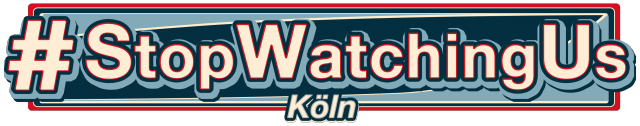 Logo #StopWatchingUs Köln