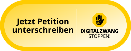 Gelber Button mit dem Text „Hier Petition unterzeichnen“