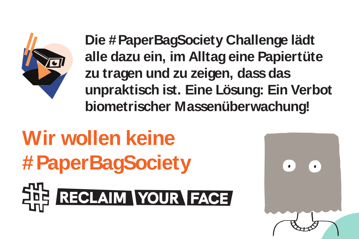 Einladung an der Social Media Challenge teilzunehmen. "Wir wollen keine #PaperBagSociety"