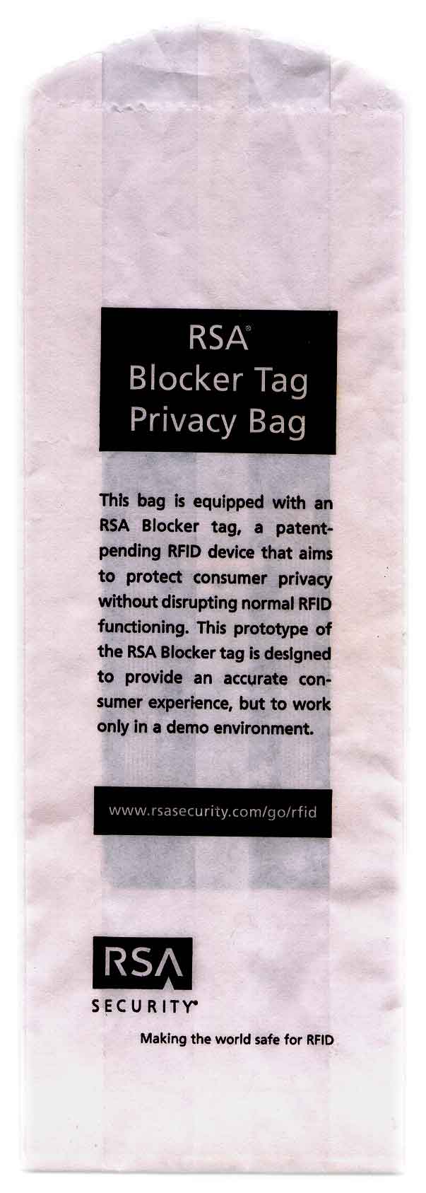 Blockertag-Tüte von RSA
