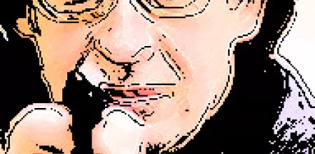 Verfremdetes Bild einer Person.