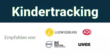 Grafik „Kindertracking“ mit diversen Logos.