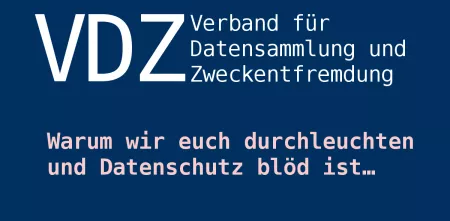 Titelbild: Logo des „Verbands für Datensammlung und Zweckentfremdung“ (VDZ)