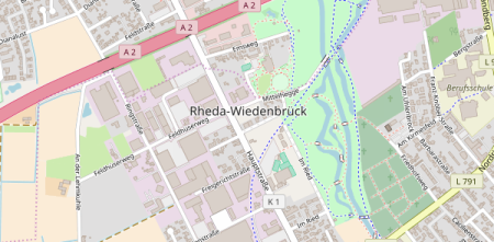 Rheda-Wiedenbrück in OpenStreetMap. CC BY 2.0.