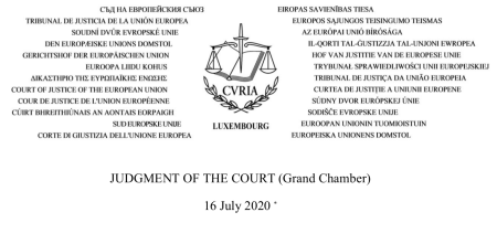 Ausschnitt der ersten Seite des Urteils, mit dem Logo des EuGH