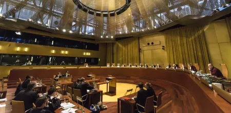 Plenarsaal des Europäischen Gerichtshofs.