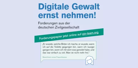 Infografik zumm Forderungspapier „Digitale Gewalt ernst nehmen“