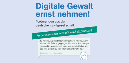 Infografik zumm Forderungspapier „Digitale Gewalt ernst nehmen“