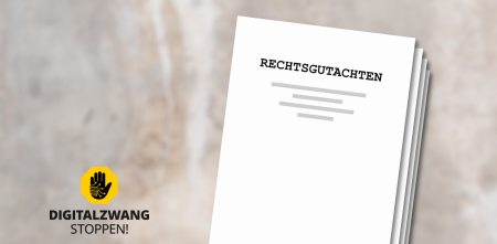 Symbolbild: Rechtsgutachten – Grafik eines Papierstapfels mit der Aufschrift „Rechtsgutachten“.