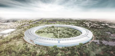 Der Apple-Campus von oben.