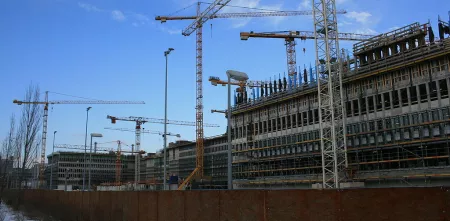 Baustelle des BND-Gebäudes.