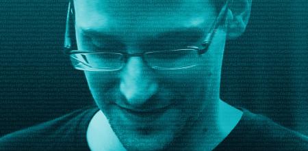 Grafisch verfremdete Portraitaufnahme von Edward Snowden aus dem Film Citizenfour.