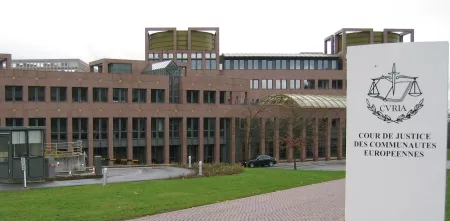 Der Europäische Gerichtshof von außen.