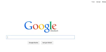 Screenshot von der Google-Startseite.