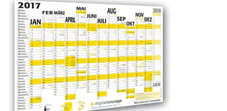 Komplettansicht des Jahresplaners 2017.
