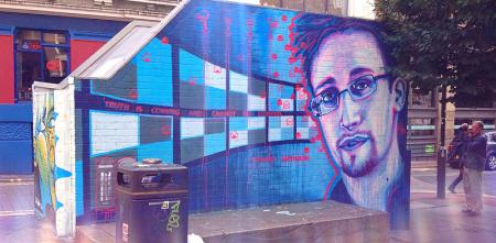 Graffiti von Edward Snowden.