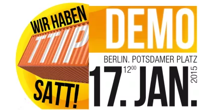Banner zur TTIP-Demo.