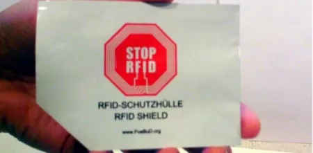 Eine RFID-Schutzhülle für z.B. EC-Karten.