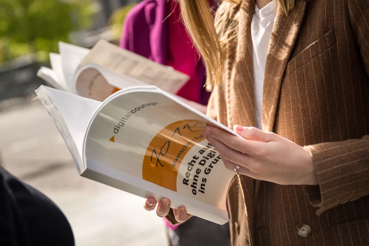 Detailaufnahme der Petition.