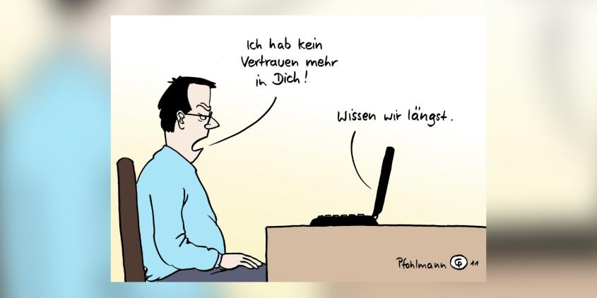 Karikatur: Christiane Pfohlmann. Alle Rechte vorbehalten.