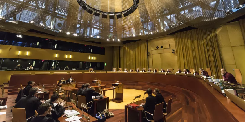Plenarsaal des Europäischen Gerichtshofs.
