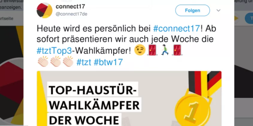 Screenshots eines Tweets von @connectcdu