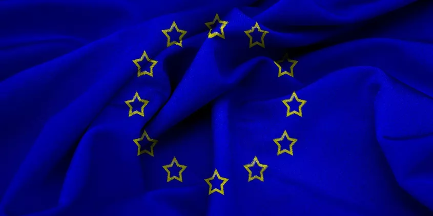 Grafik einer EU-Flagge.