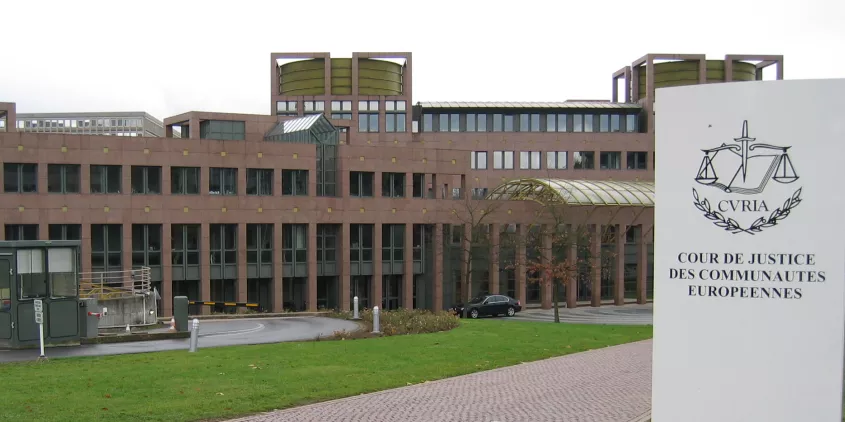 Der Europäische Gerichtshof von außen.