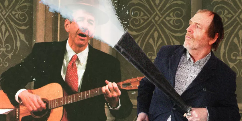Der heutige Minister Ronald Plasterk (links) zusammen mit dem Jazzer Willem Breuker † auf einem Parteitag 2009.