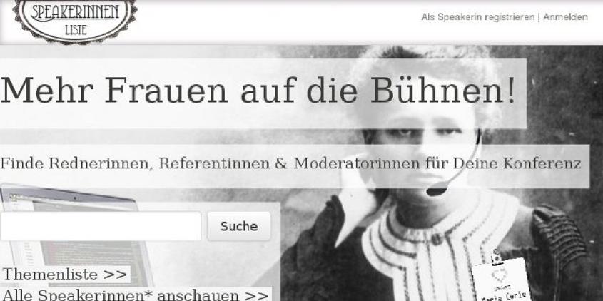 Screenshot: „Mehr Frauen auf die Bühne“.