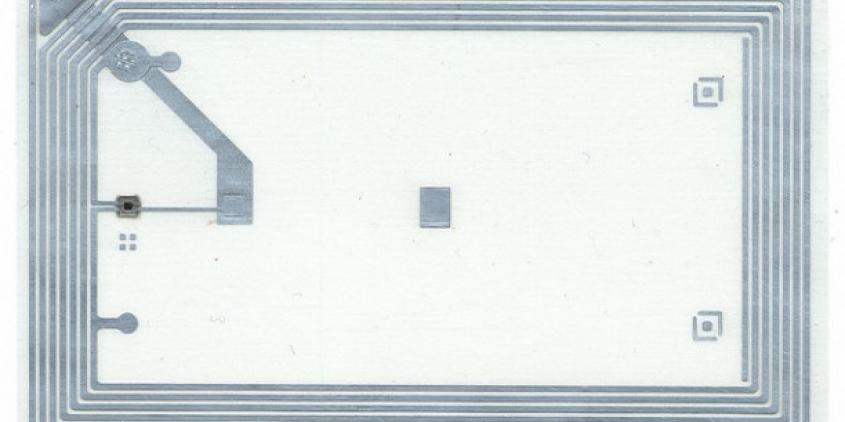 Detailaufnahme eines RFID-Chips.