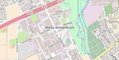 Rheda-Wiedenbrück in OpenStreetMap. CC BY 2.0.