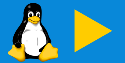 Das Linux-Maskottchen Tux und das digitalcourage-Dreieck