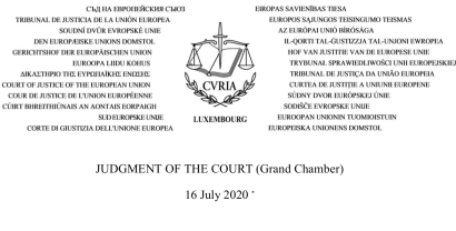 Ausschnitt der ersten Seite des Urteils, mit dem Logo des EuGH
