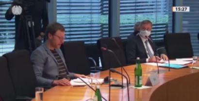 Friedemann Ebelt von Digitalcourage bei der Anhörung im Innenausschuss am 26.10.20
