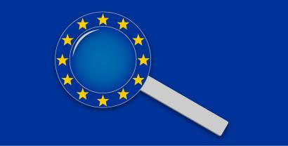 Symbolbild europäischer Suchindex: EU Lupe