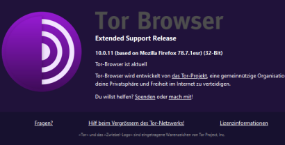 Screenshot zu einer Tor-Browser-Anleitung.