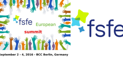 Flyer für den fsfe European Summit.