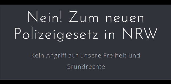 Screenshot von no-polizeigesetz-nrw.de