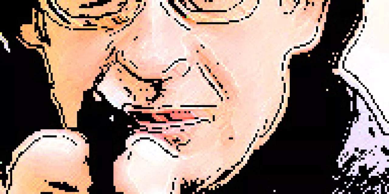 Verfremdetes Bild einer Person.