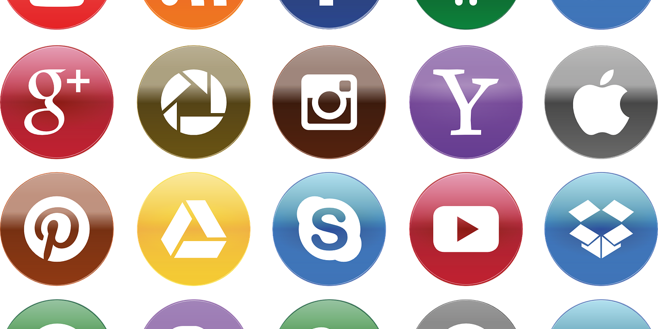 Logos verschiedener bekannter Online Dienste, Lizenz: CC0