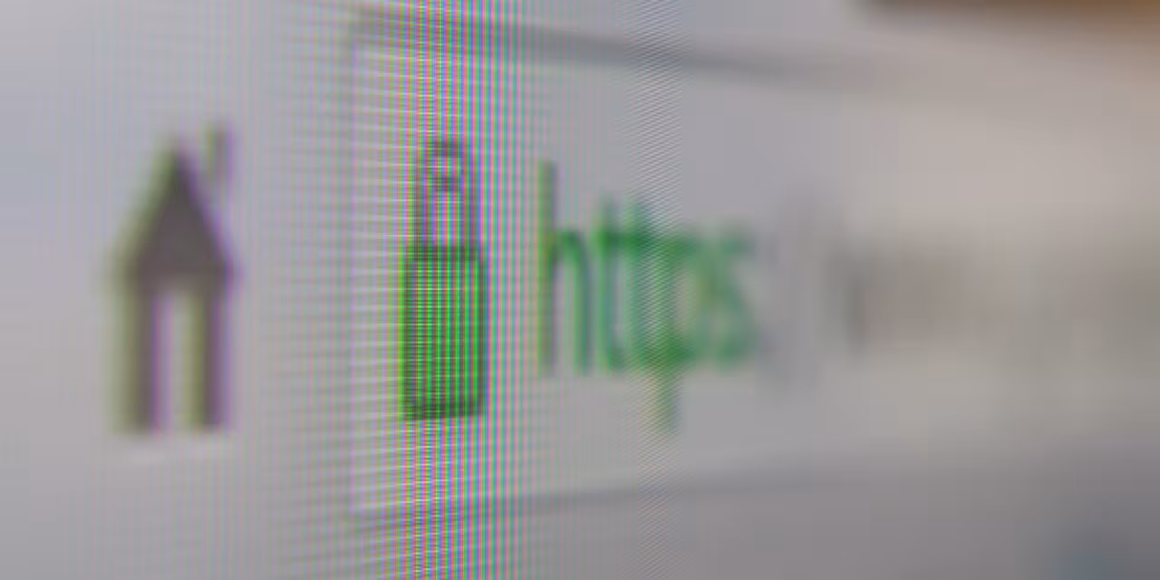 Anfang der Adresszeile in einem Browser mit einem Schloss vor der URL.
