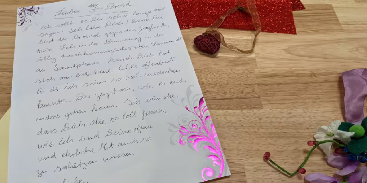 Liebesbrief an FDroid anlässlich des "I love free Software"-Tages am 14. Februar