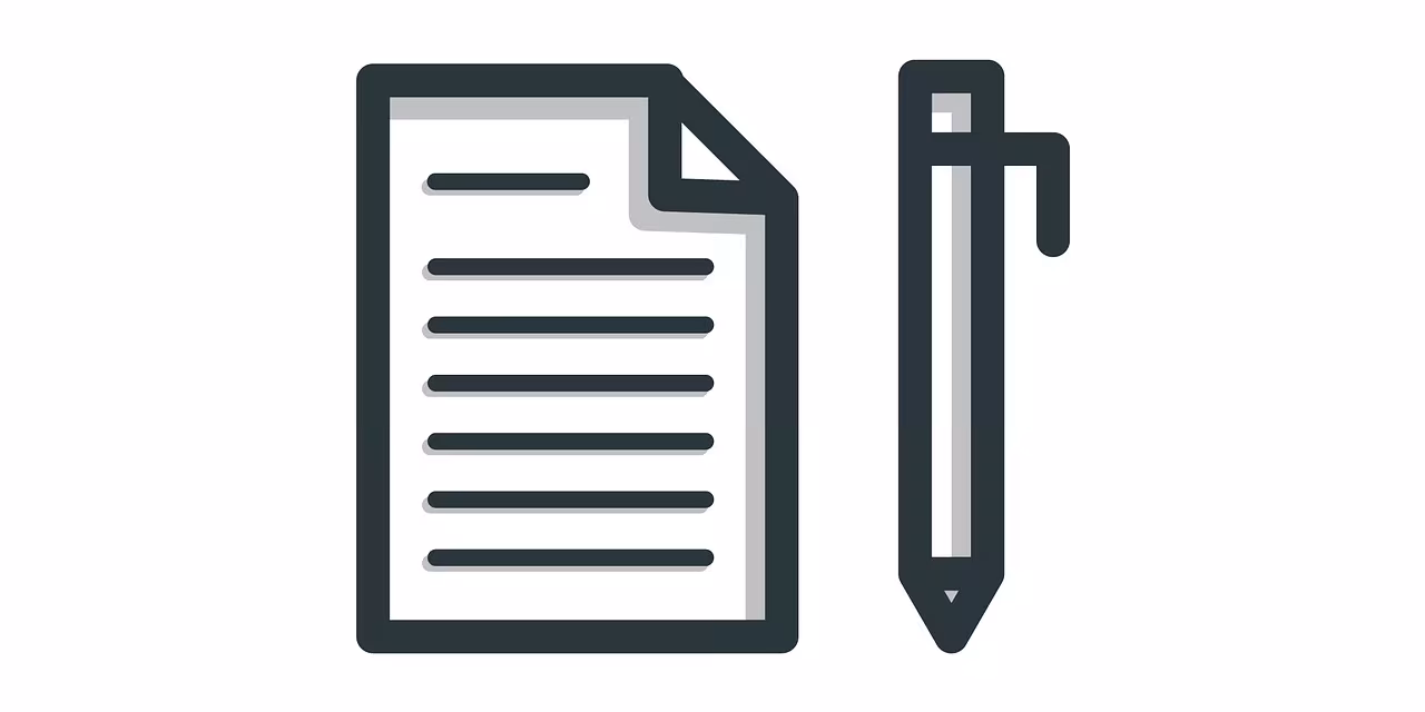 Grafik: Zettel und Stift.