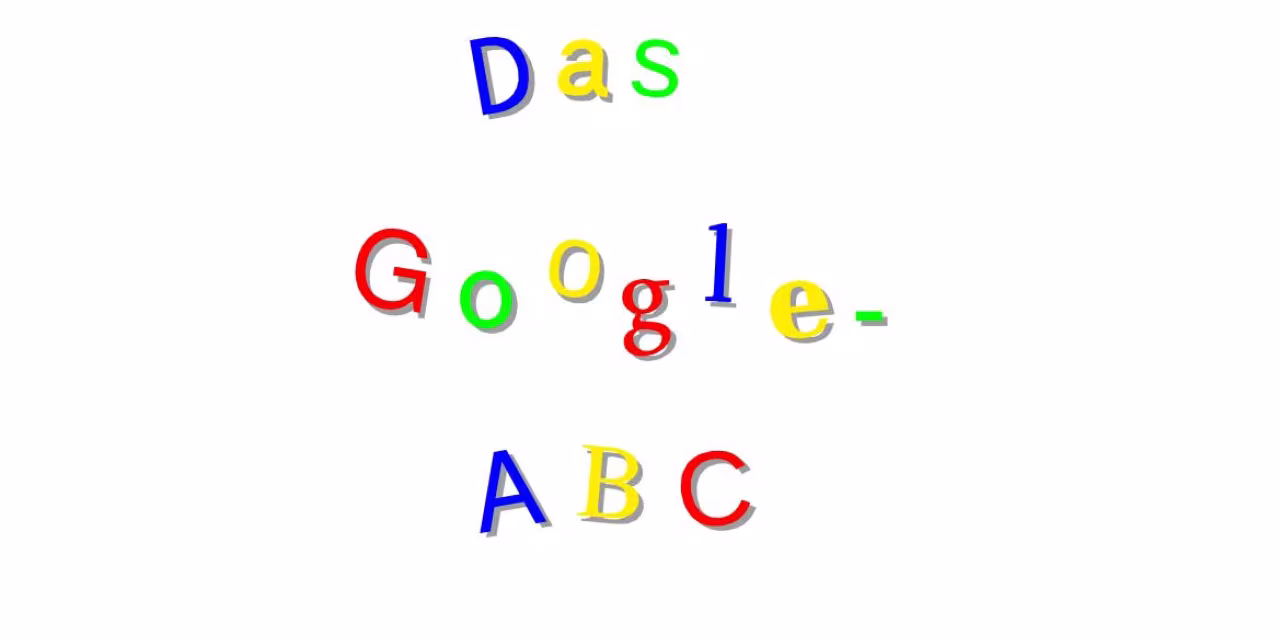 In bunten Buchstaben: "Das Google-ABC".