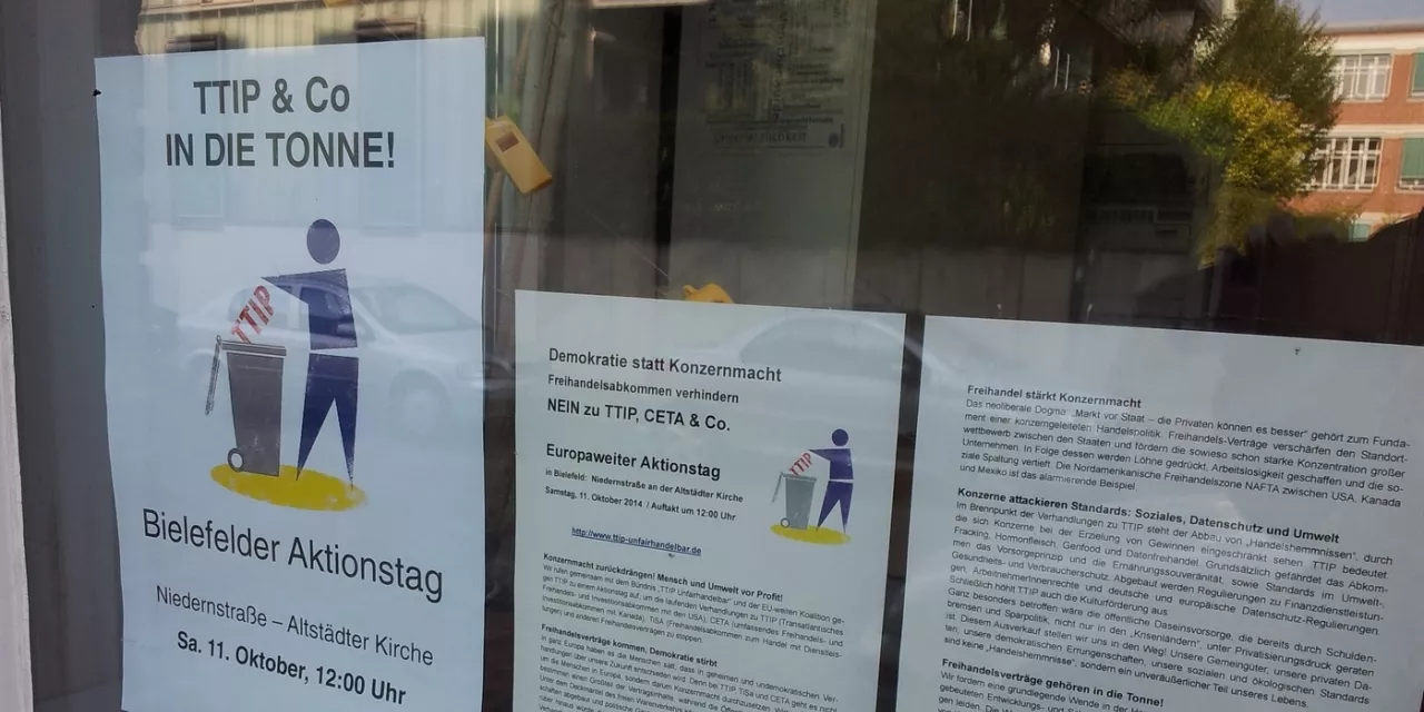 Informationen in einem Fenster zu TTIP.
