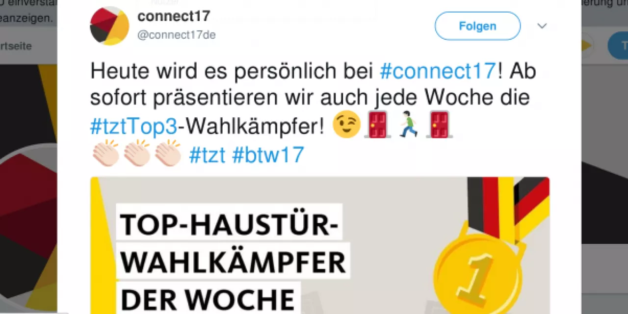 Screenshots eines Tweets von @connectcdu