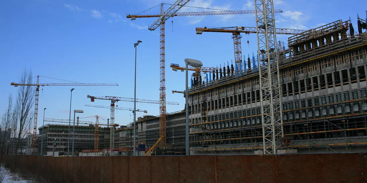 Baustelle des BND-Gebäudes.