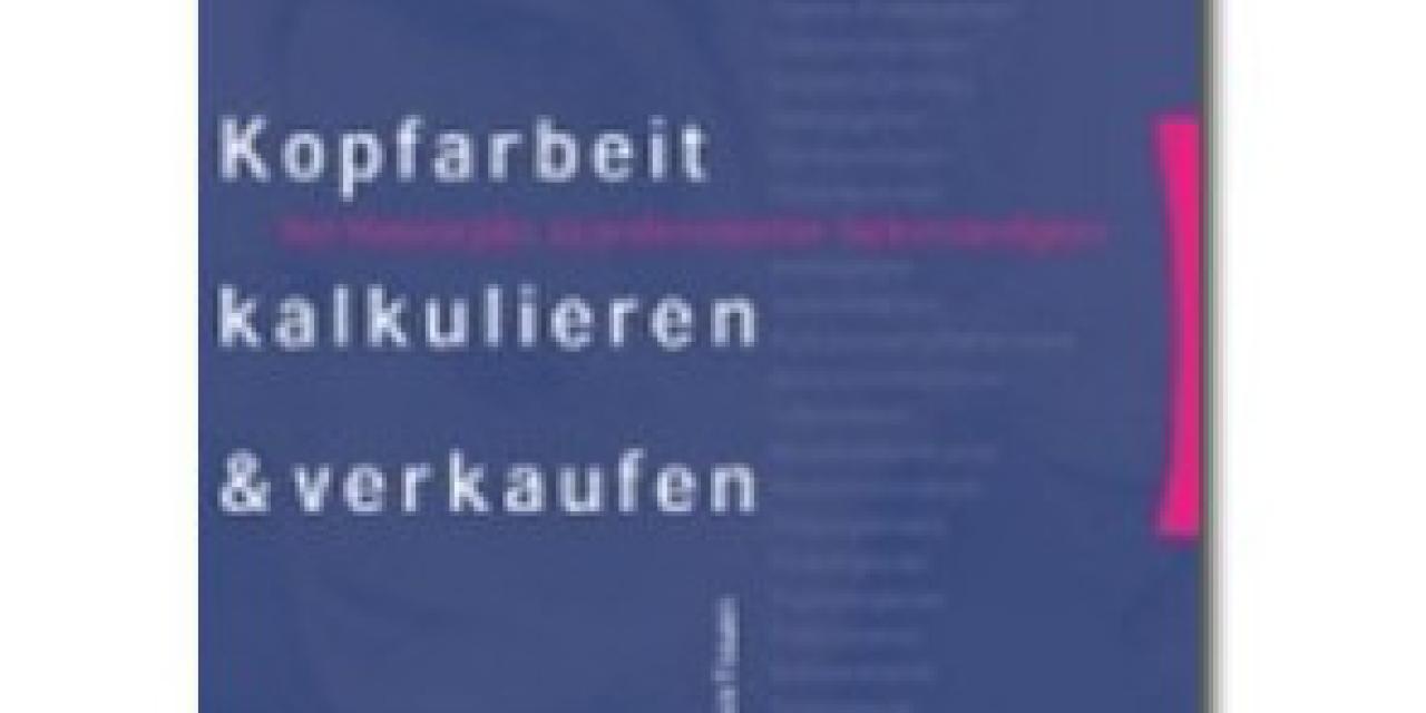 Buchcover: „Kopfarbeit kalkulieren & verkaufen“.
