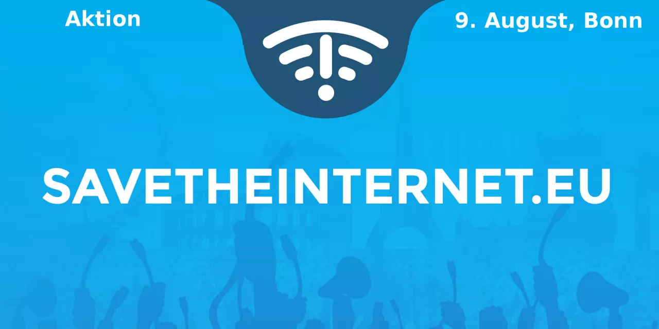 Flyer von savetheinternet.eu.